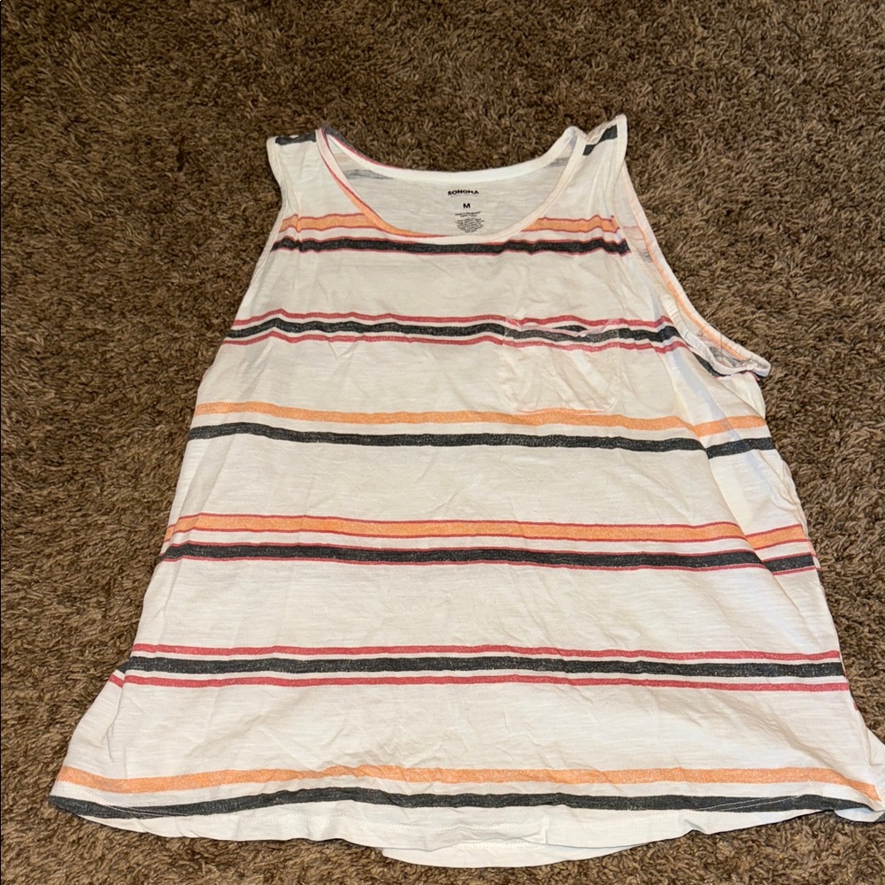 Sonoma Multicolor Striped Tank Top